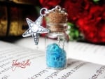 Tiny Bottle with blue glitter stars