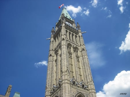 Blue Sky in Ottawa - blue, Sky, photography, flag