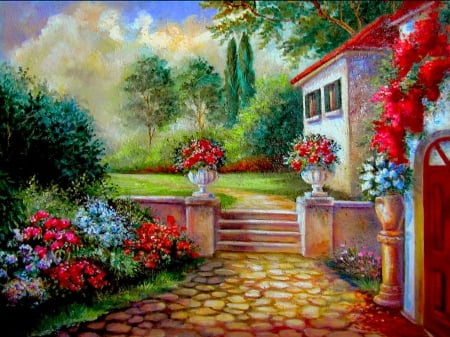 Italian villa with garden