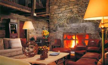 by the fireplace - architecture, fireplace, interior, house