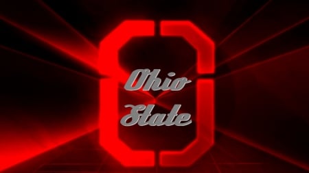 RED BLOCK O GRAY OHIO STATE - ohio, football, state, buckeyes