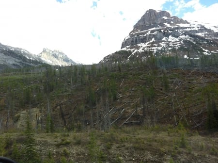 White Snow on the mountains in BC - white, mountains, clouds, photography, snow