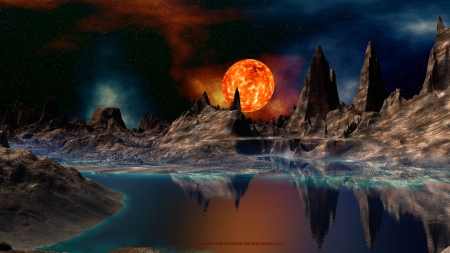 Fantasy Space Sun - planets, 3d and cg, wallpaper, space, other, moons, entertainment, nature, abstract, new