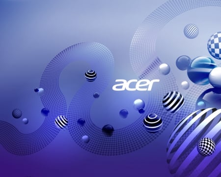 acer balls theme - attractive, bule colour, nice balls, nice design