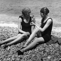 women at the beach