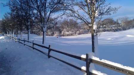 Winter Golfing - clean, quiet, cold, peaceful