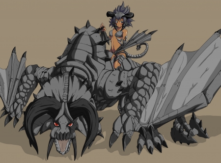 Black Diablos - black, anime, hard, cute, tail, body