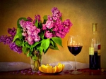 lilacs, orange & wine