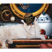 kitty on tea party