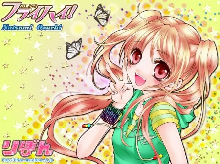 FLY HIGH!!! - peace sign, kawaii, fly high, butterflies, girl