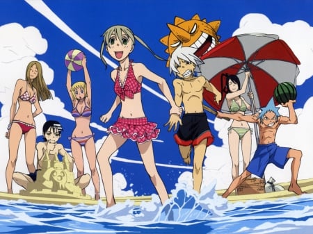 Soul eater summer - maka, anime, girls, soul eater