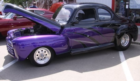 1937 Ford - black, Ford, tires, purple, photography