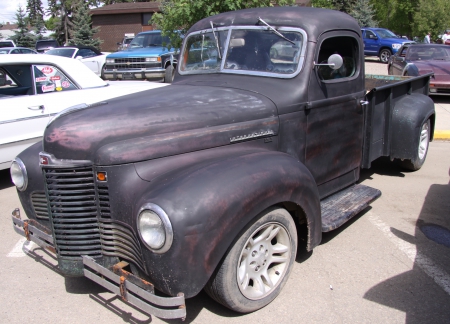 International Truck KB5 - black, Truck, headlights, photography, International