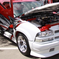 white and Red Chevrolet