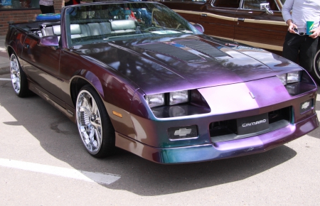 Chevrolet Camaro - headlights, purple, chevrolet, photography, tires