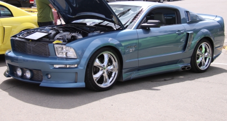 2005 Ford Mustang GT Cervini - black, Ford, tires, engine, photography, Blue