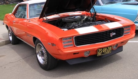 1969 Chevrolet Camaro Z/28 - white, chevrolet, photography, orange, tires