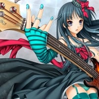 Anime girl with guitar