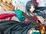 Anime girl with guitar