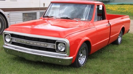 1969 Chevrolet truck - truck, Chevrolet, red, photography