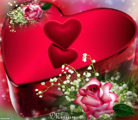 Inside My Heart - love, pink, valentines, hearts