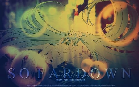 So Far Down - vocaloid, anime, ponytails, hatsune miku, long hair