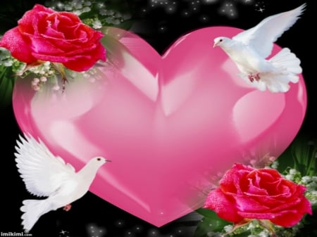 Pink Valentine - love, valentines, pink, heart