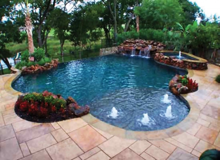 swimming pool - ground, swimming, pool, in, rocks