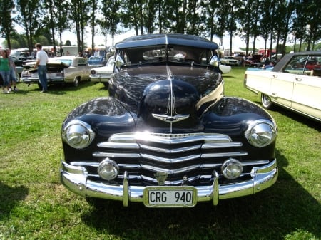 Power Meet Nossebro Sweden - black, trees, car, grass, carshow, Chevrolet