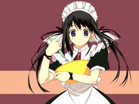 maid - maid, pretty, cute, anime, girl