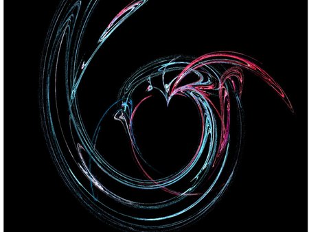 heart fractal - fractal, background, heart, light, pattern, colorful, colored, flame, fractals, abstract, render, apophysis, dark