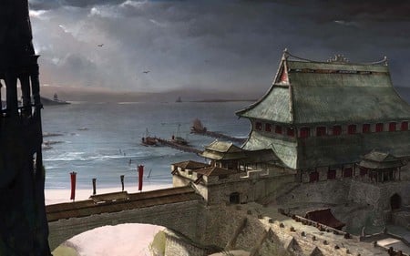 Havently Sword Game scenery - game, game scenery, harbor, ps3, asian, havently sword