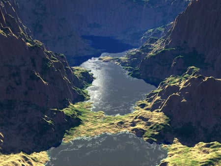 Sunrise canyon - canyons, nature