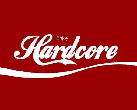 Enjoy Hardcore - coca cola, abstract, red, cola, enjoy hardcore, hardcore