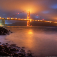 golden gate bridge at night