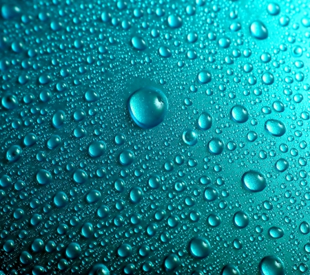 Blue Drops - aqua, glass, rain, blue, water, drops