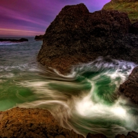 Stormy beach