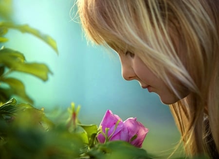 Girl - beauty, girl, colors, cute, new, flower