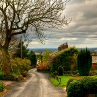 lovely road through quaint english village