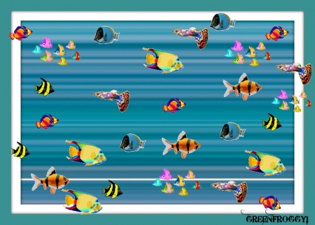 FISH GALORE - fish, abstract, galore, art