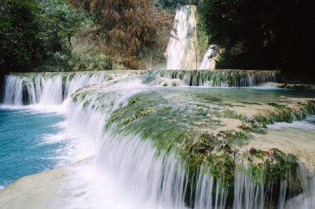 Mountain Falls - nature, water, mountain, waterfall