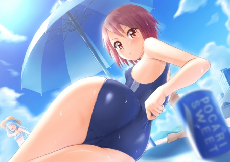 SwimSuit Girl - Beauty, Girl, WAll, SwimSuit, Anime, New, Beach