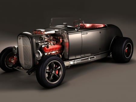 Ford-32-Hot-Rod-Car - Motor, Ford, Classic, Custom