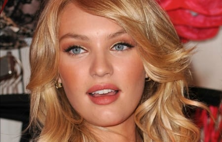 Candice Swanepoel - beauty, woman, girl, pink, blue eyes, candice swanepoel, model, blonde