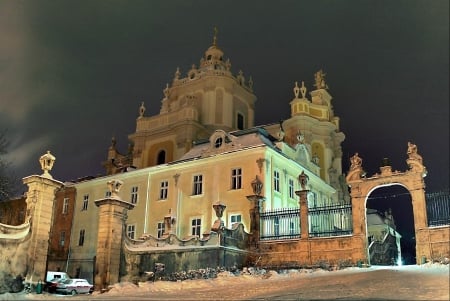 St. Jurij Cathedral, Lviv, Ukraine - Ukraine, Lviv, winter, ukrainian cityes, chatedral, architecture