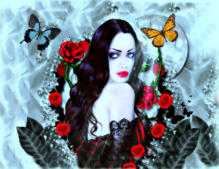 Gothic Accalia Vampire - beauty, art, abstract, gothic