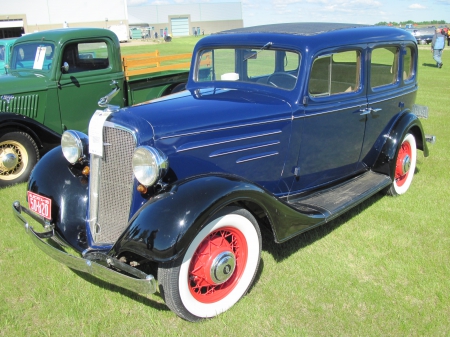 1935 Chevrolet - white, tires, headlights, red, photography, Chevrolet