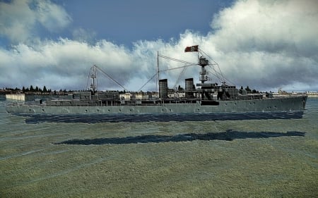 SH5 - water, ship, roadstead, port