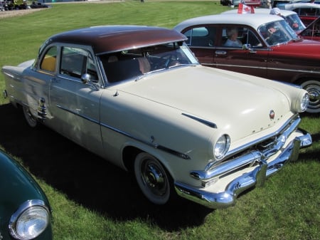 1953 Meteor Coupe with HP 120 - headlights, car, photography, beige