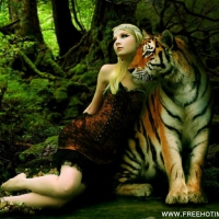 Tiger and lady